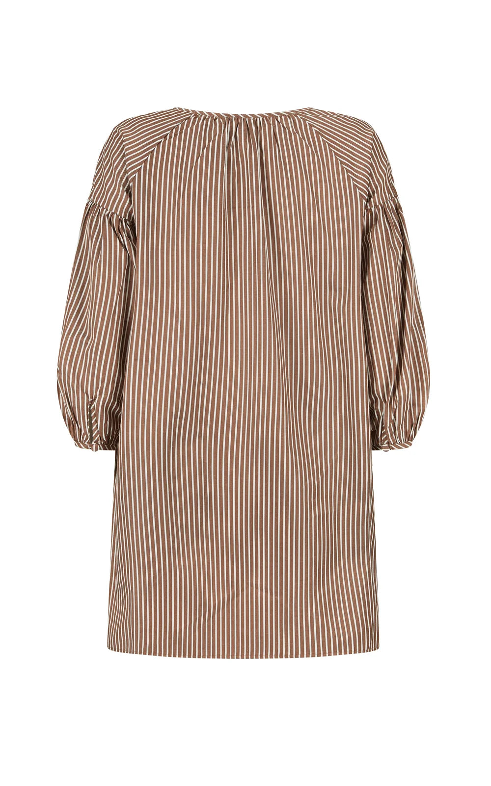 AJ Stripe Dress - Chocolate | Araminta James
