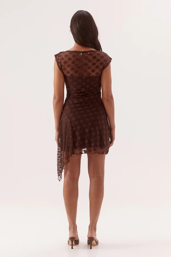 Blyth Mini Dress - Chocolate | Sovere