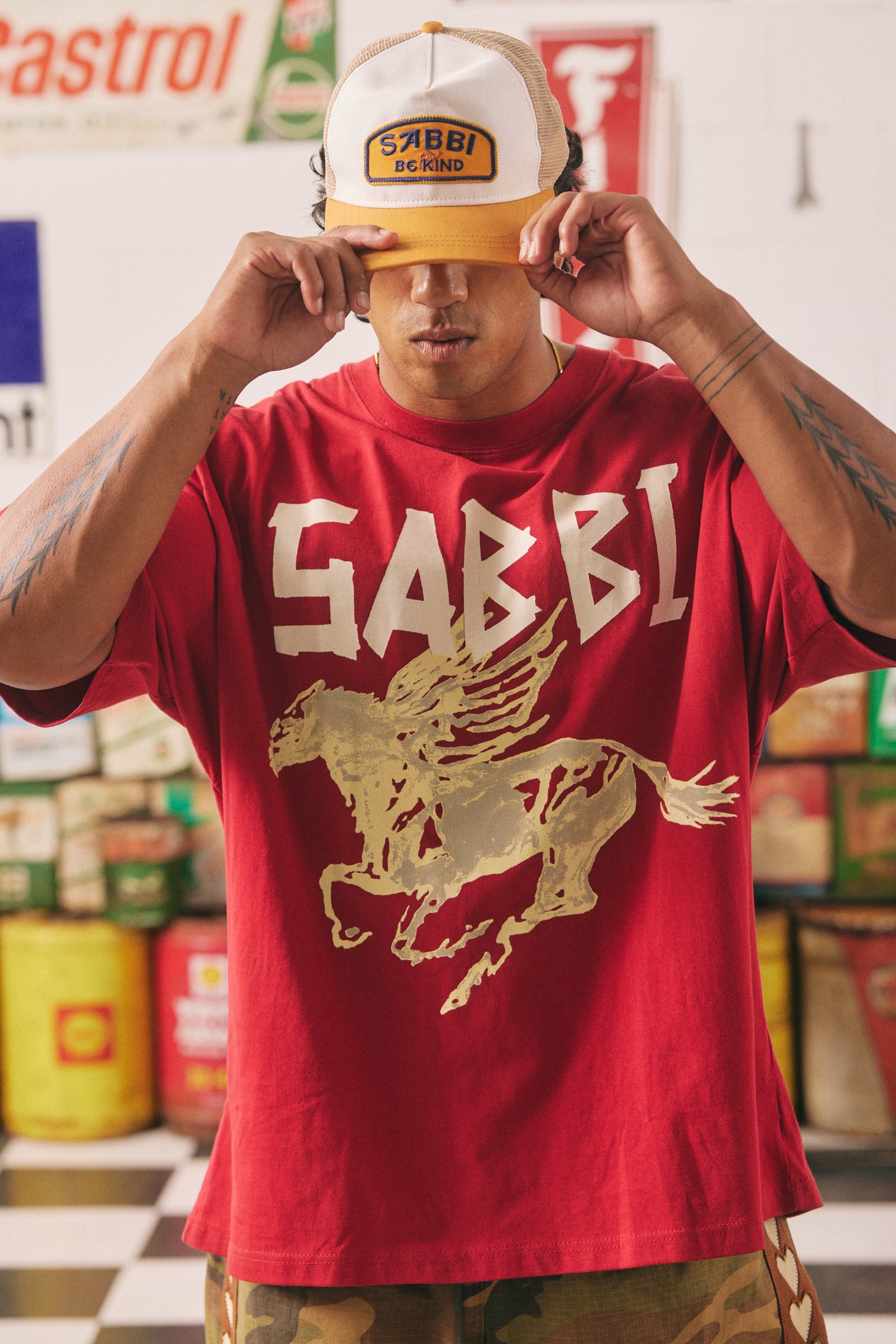 THE VERY OVERSIZED RHINESTONE TEE RED | Sabbi The Store