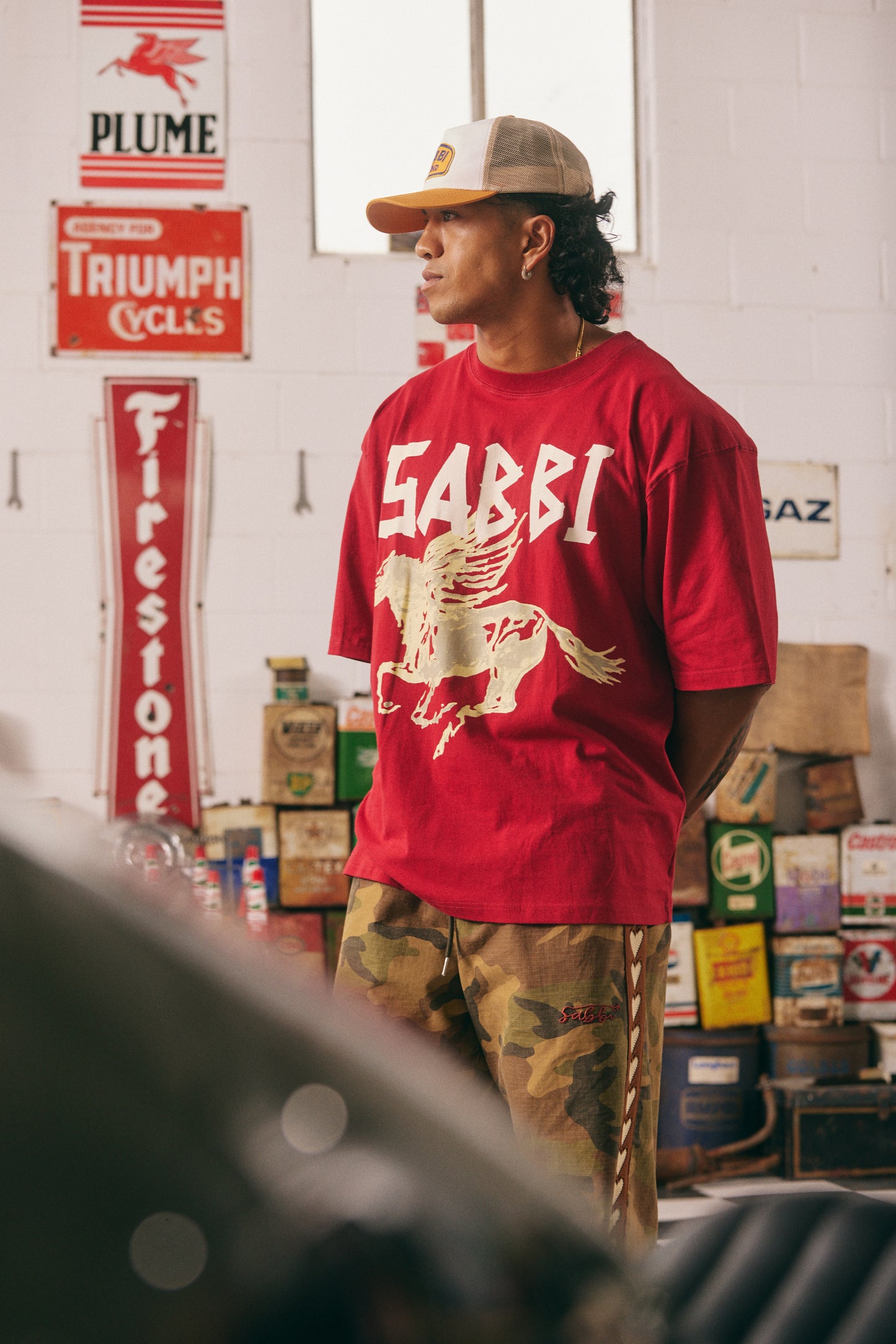THE VERY OVERSIZED RHINESTONE TEE RED | Sabbi The Store