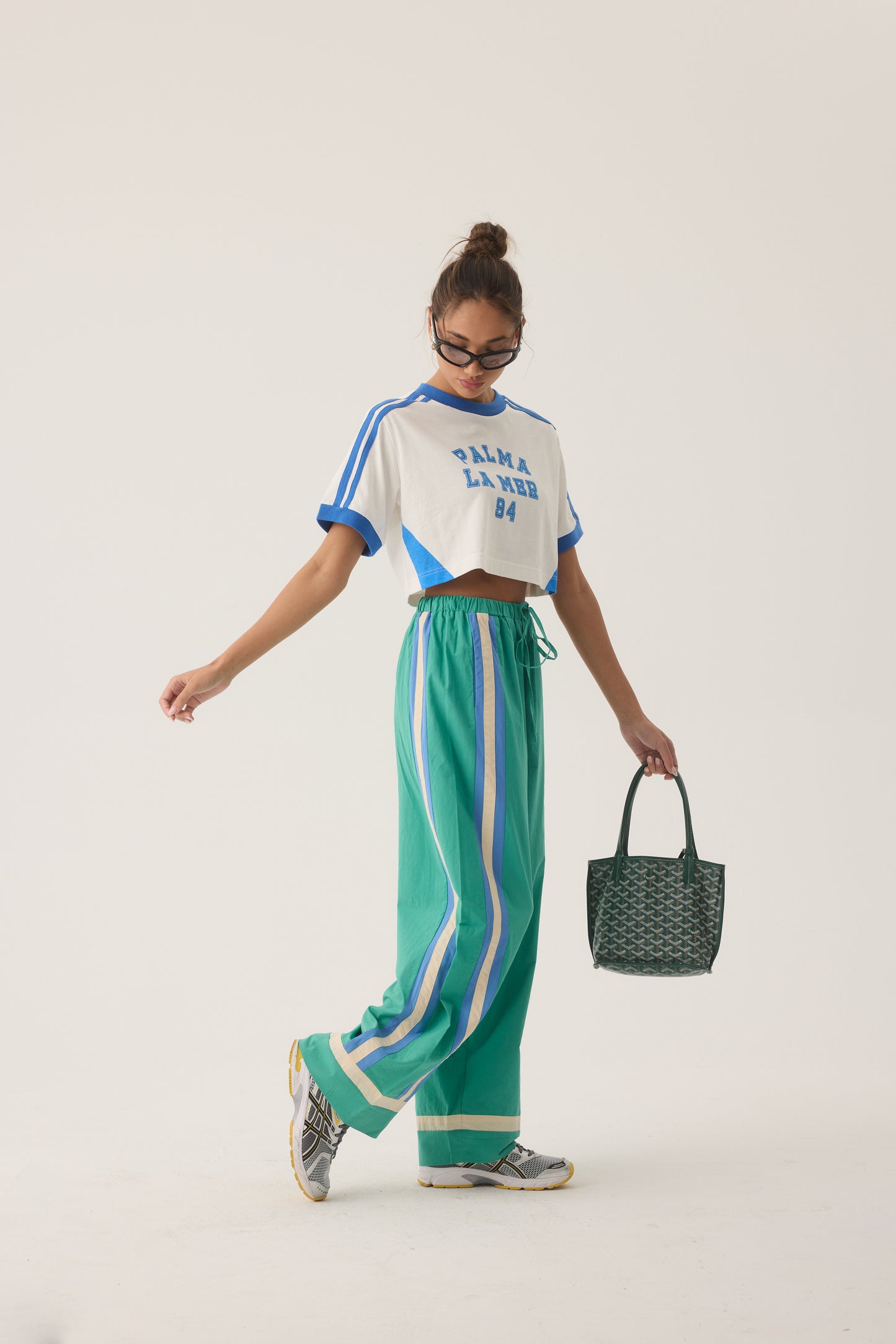 La Mer Stripe Pant - Jade Green | Araminta James