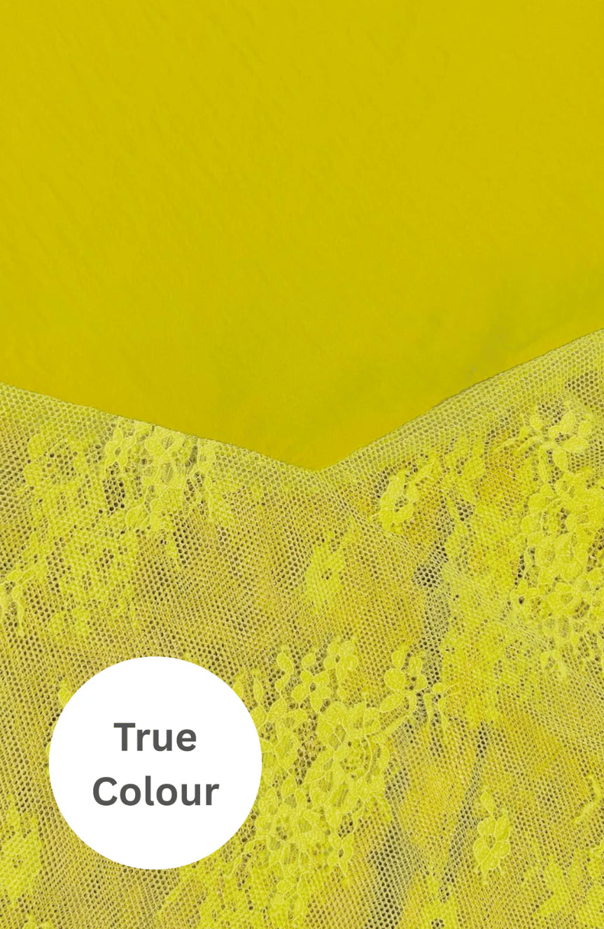 The Lace Maxi Dress - Chartreuse