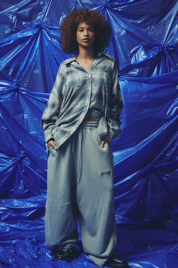 Be A Kind Human Oversized Shirt - Blue | Sabbi