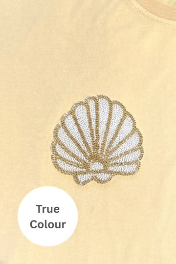 The Very Oversized Shell Titty Tee - Creamy Yellow | Sabbi