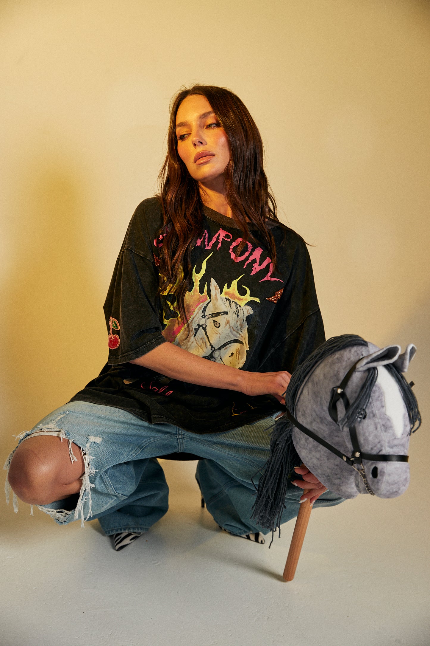 THE SHOW PONY BLING TEE - BLACK l Sabbi
