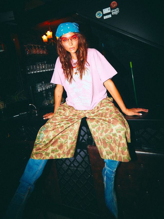 DJ Cat Tee - Pink | Sabbi