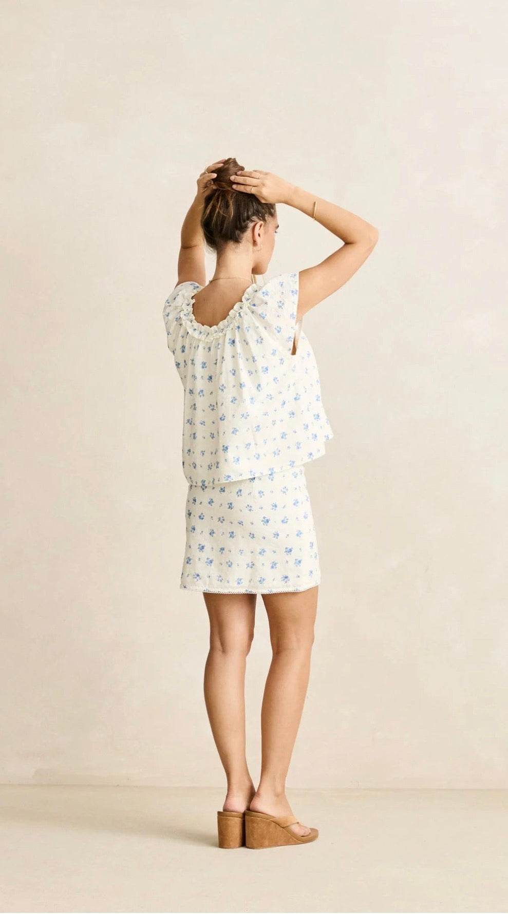 Dahlia Mini Skirt Sky | Rhythm