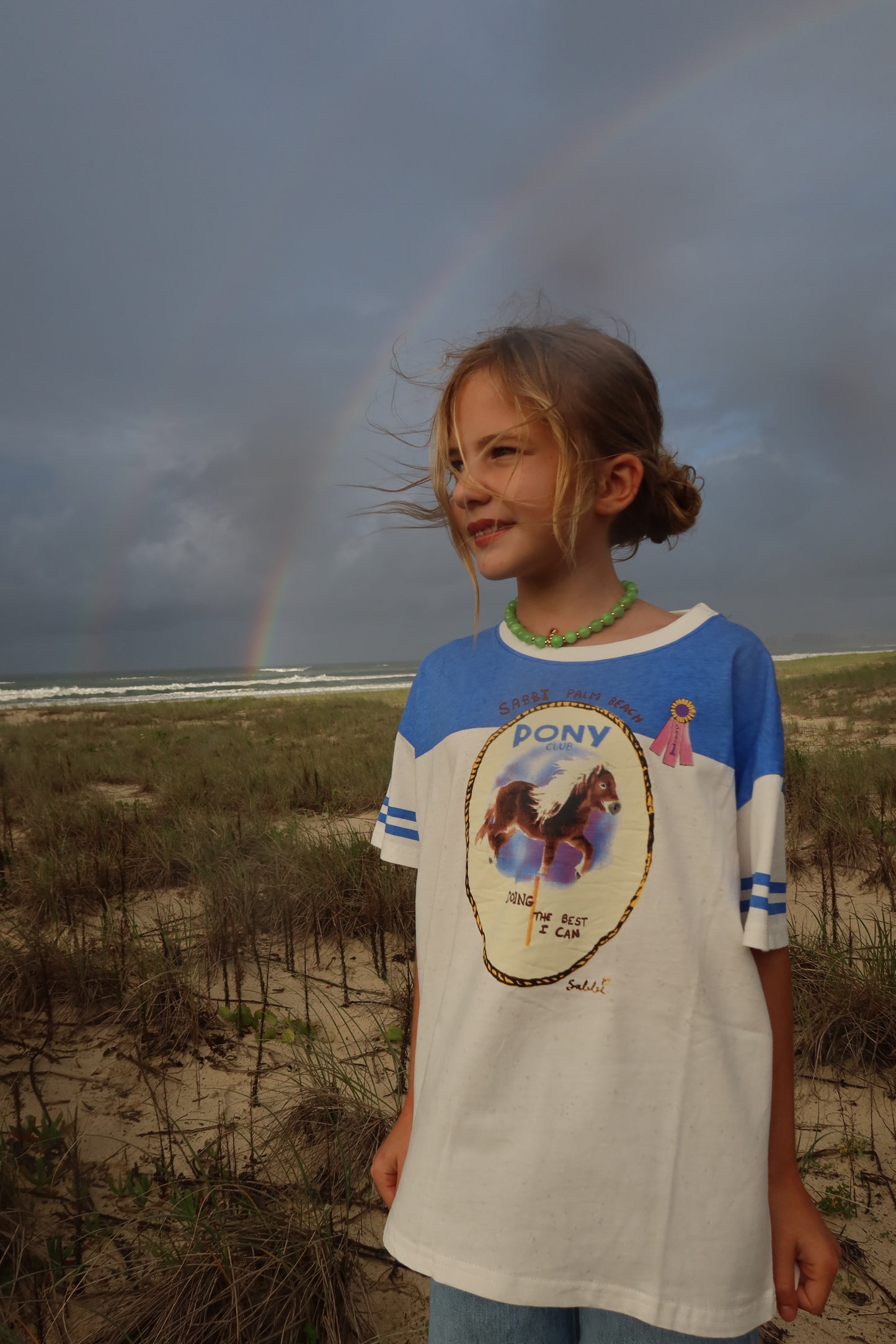THE KIDS PONY CLUB TEE BLUE | SABBI THE STORE