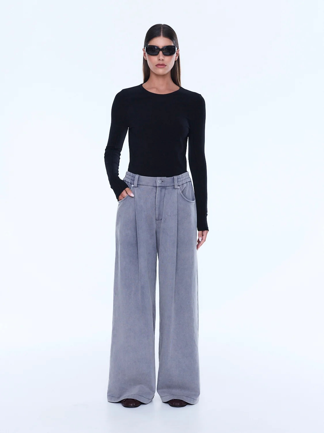 Iva Jersey Pant - Dove Grey | Ena Pelly