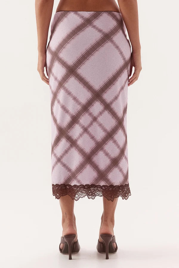 Ashti Slip Skirt - Plaid | Sovere