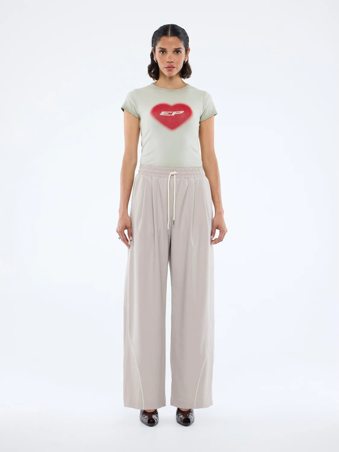 Bowie Wide Leg Pant - Sand| Ena Pelly