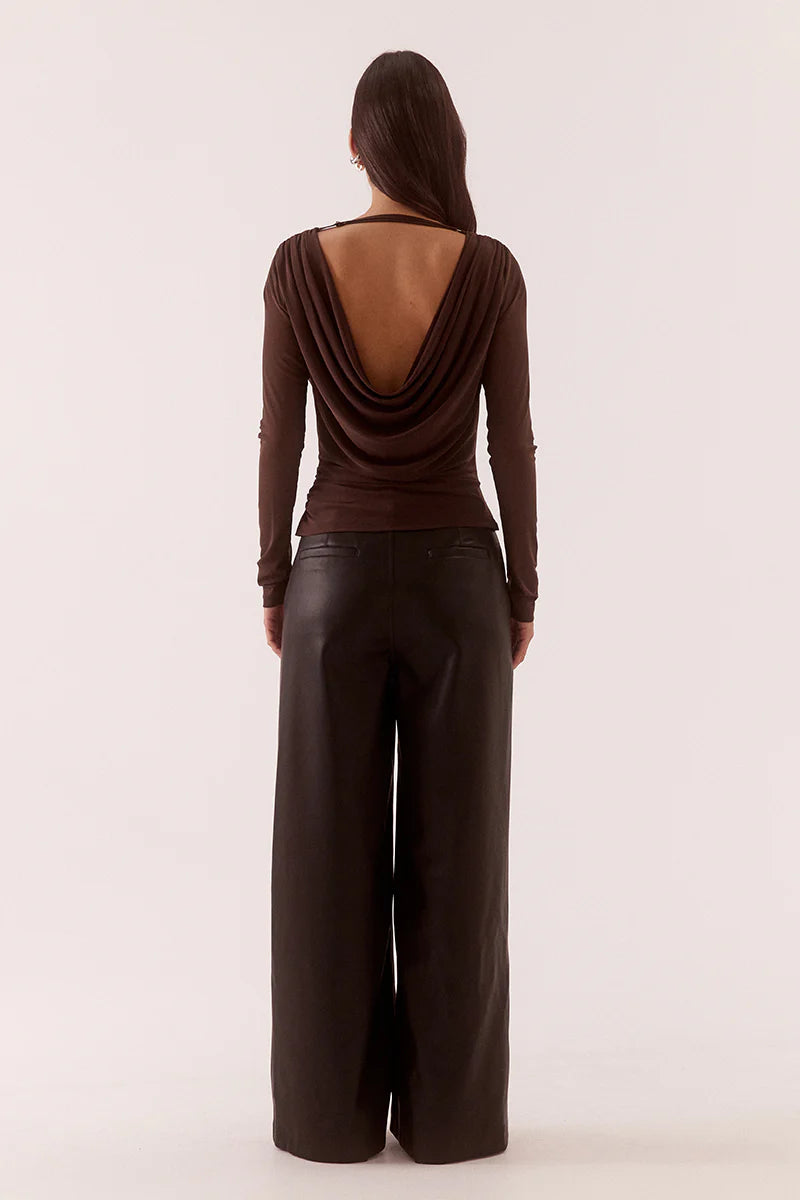 Myriad Drape Top - Rum Raisin | Sovere