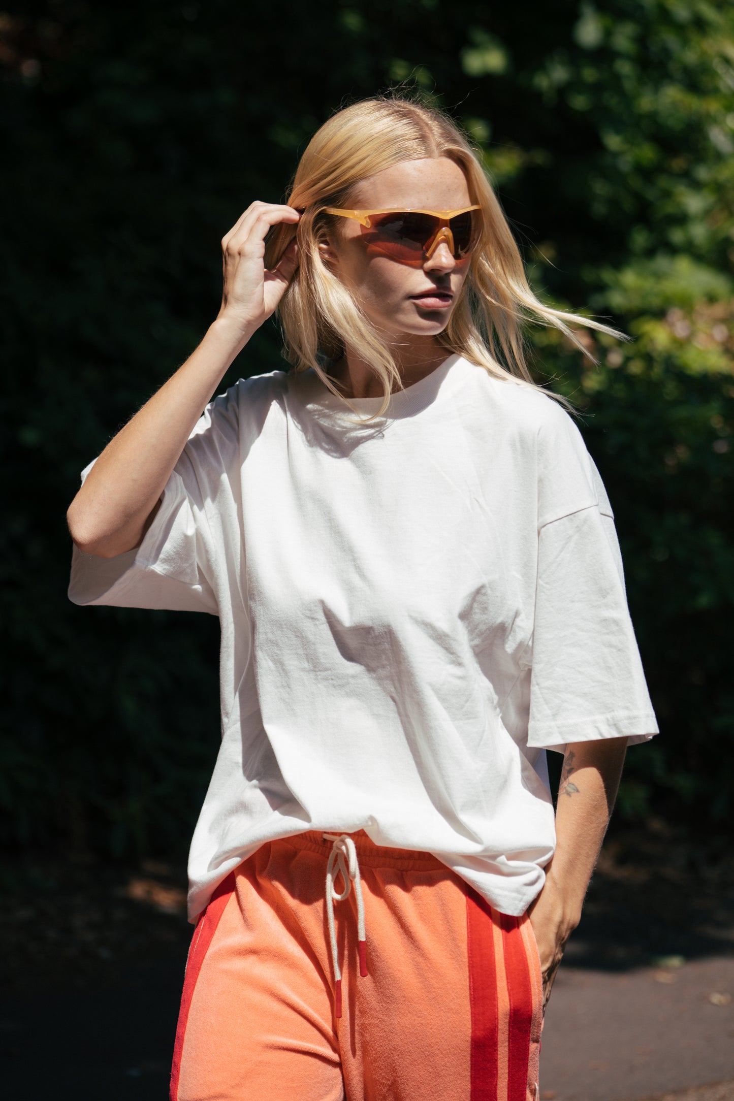 Santorini Oversized Tee - Warm White | Araminta James