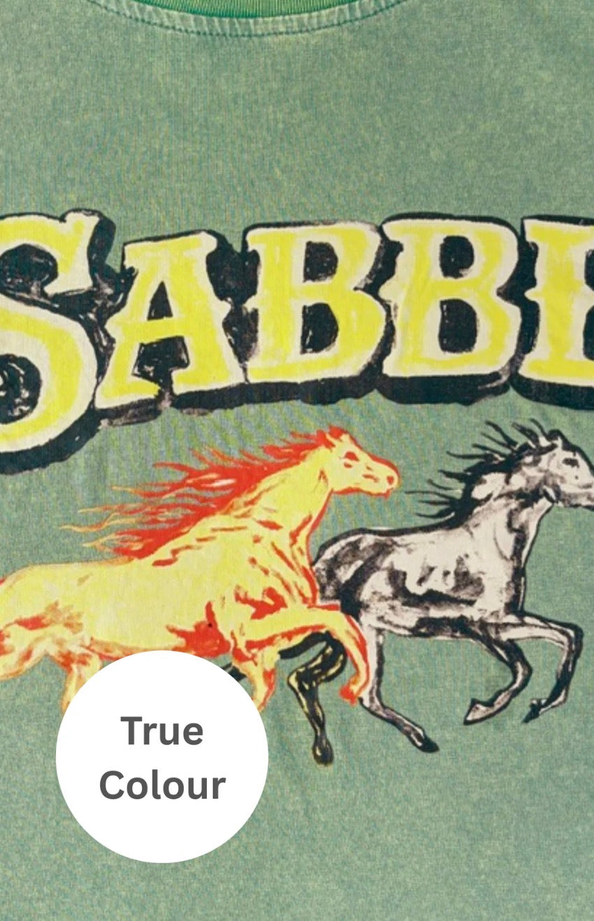 Neigh Sayer Long Sleeve Tee - Green | Sabbi