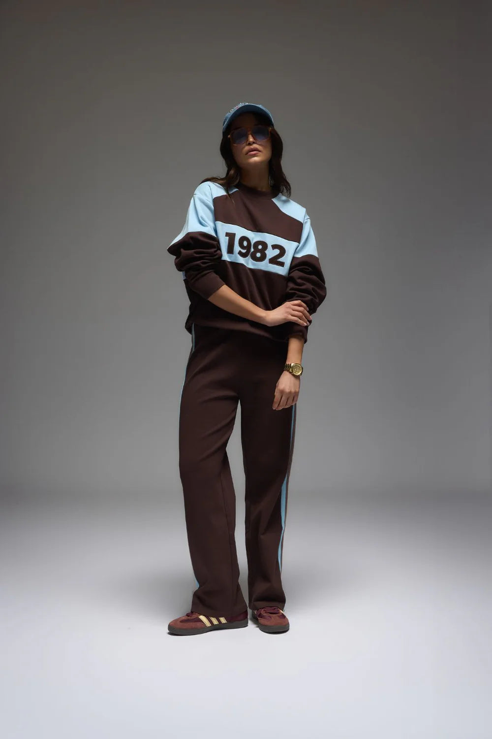 Contrast Knit Sweater - Espresso | Araminta James