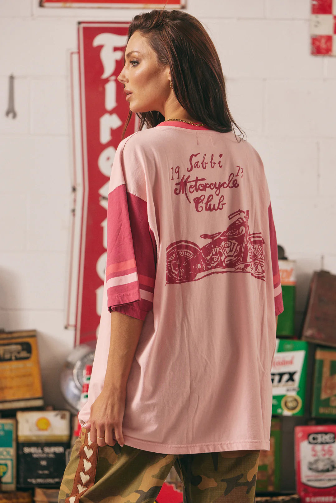 The Tattoo + Roses Tee - Pink | Sabbi