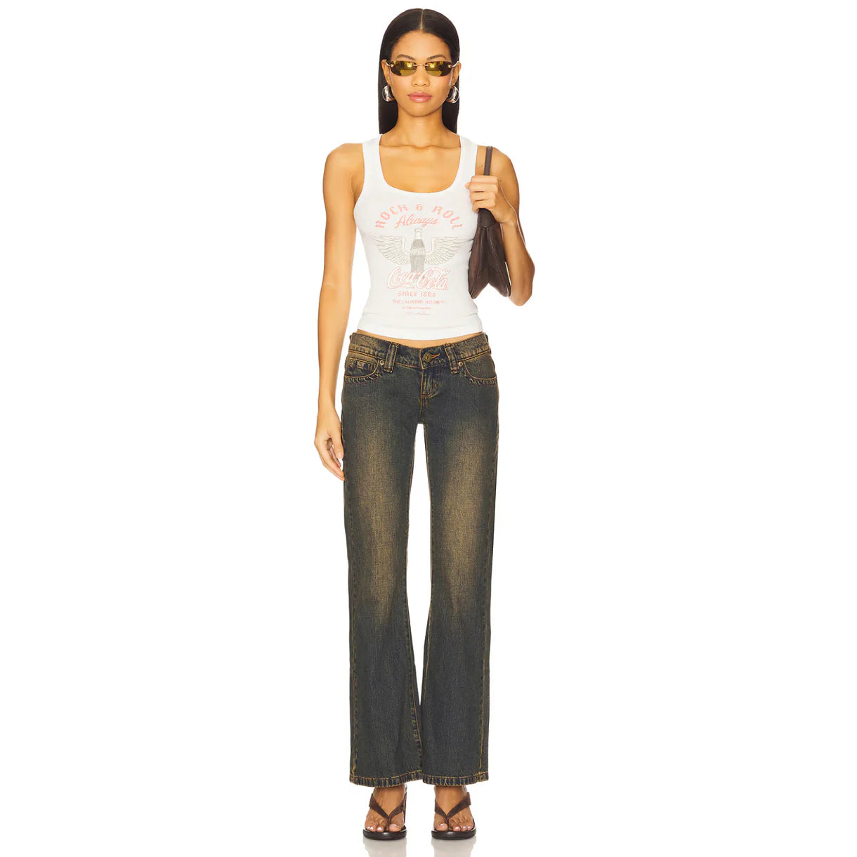 Coca Cola Rock & Roll Rib Tank - White | The Laundry Room