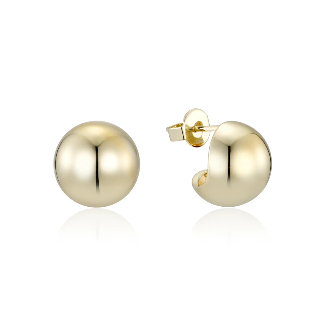 Hammered Ball Huggies | F&H Studios