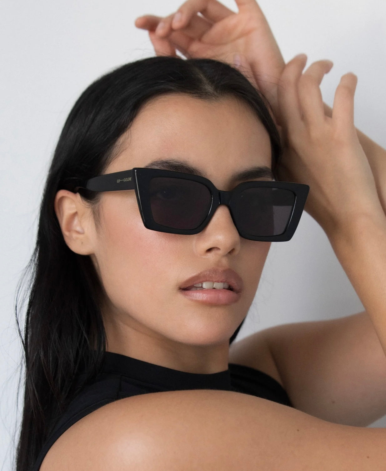 Lucia Sunglasses Black | Lu Goldie