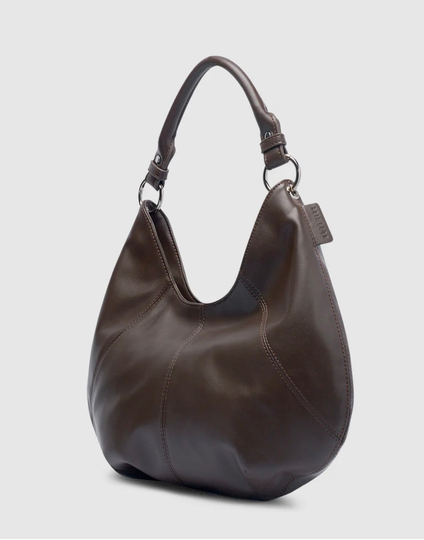 Mischa Shoulder Bag - Chocolate | Brie Leon