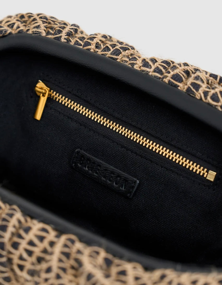 Rhi Clutch - Raffia Stripe | Brie Leon