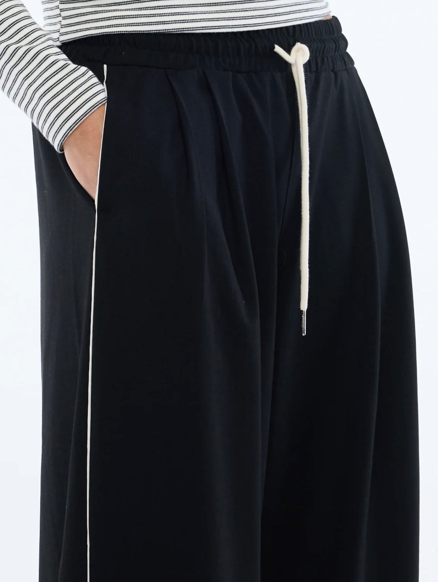 Bowie Wide Leg Pant - Black | Ena Pelly