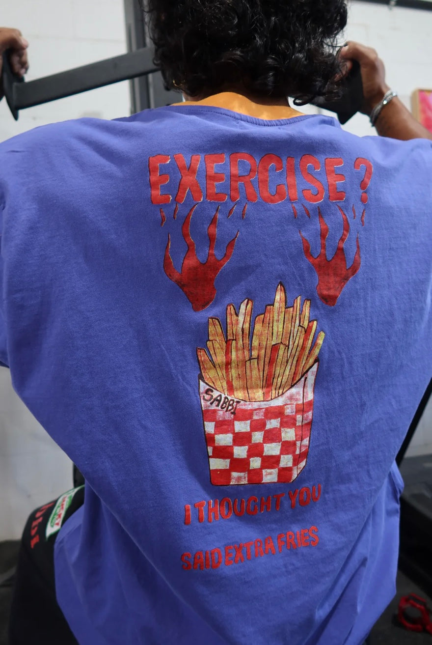 The Very Oversized Extra Fries Gym Tee | Sabbi