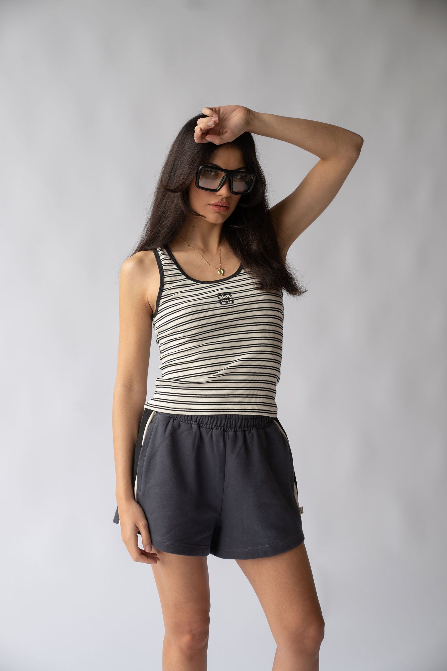 Mio Tank - Noir Stripe | Araminta James