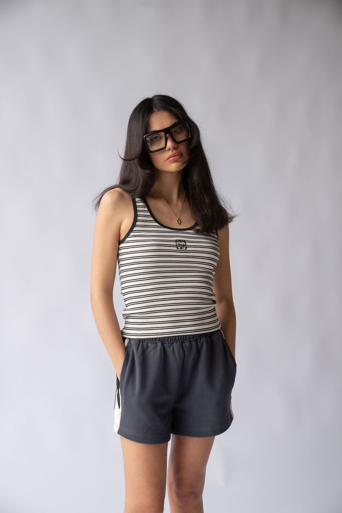 Mio Tank - Noir Stripe | Araminta James