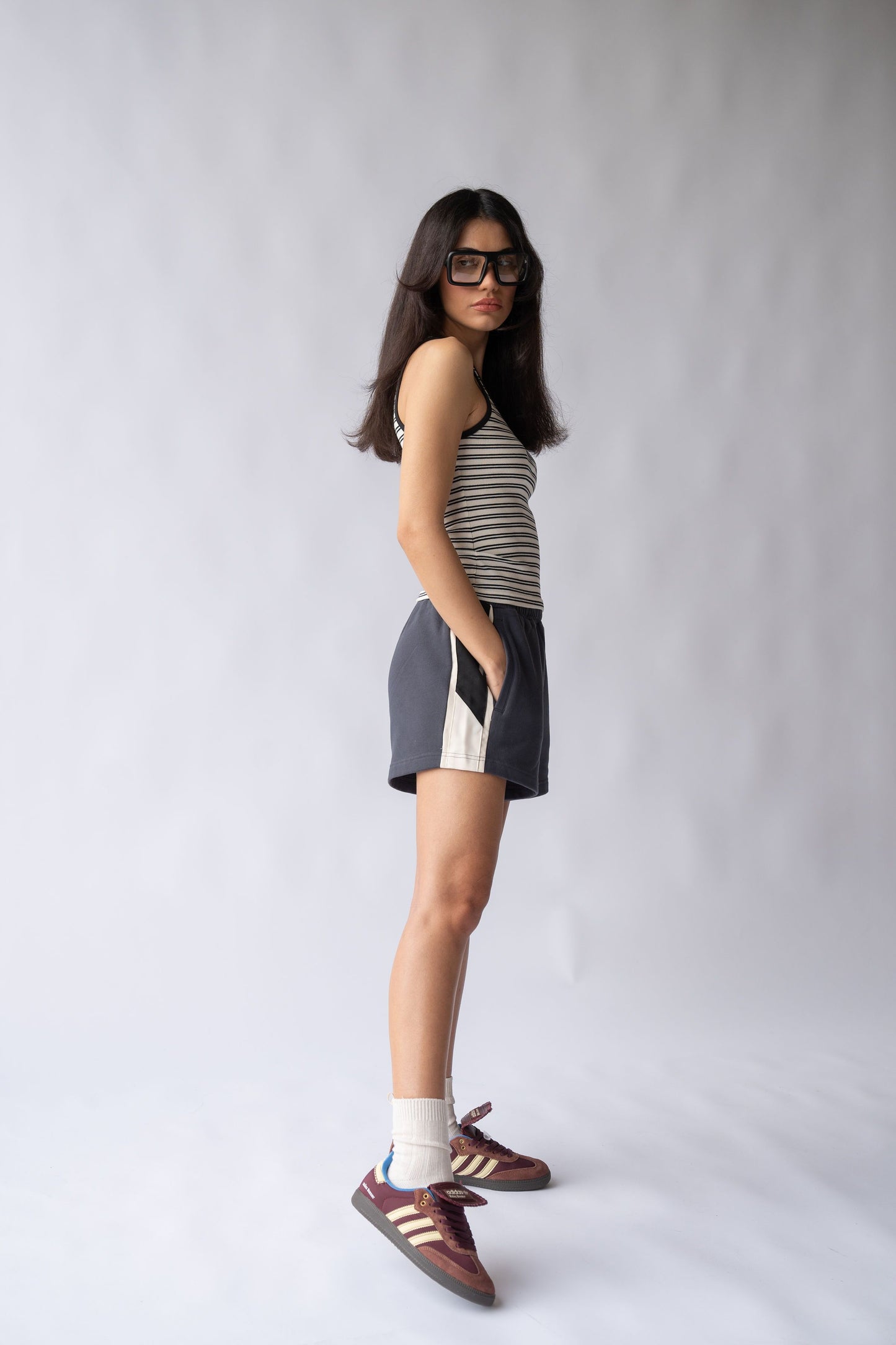Parisienne Track Short - Noir | Araminta James