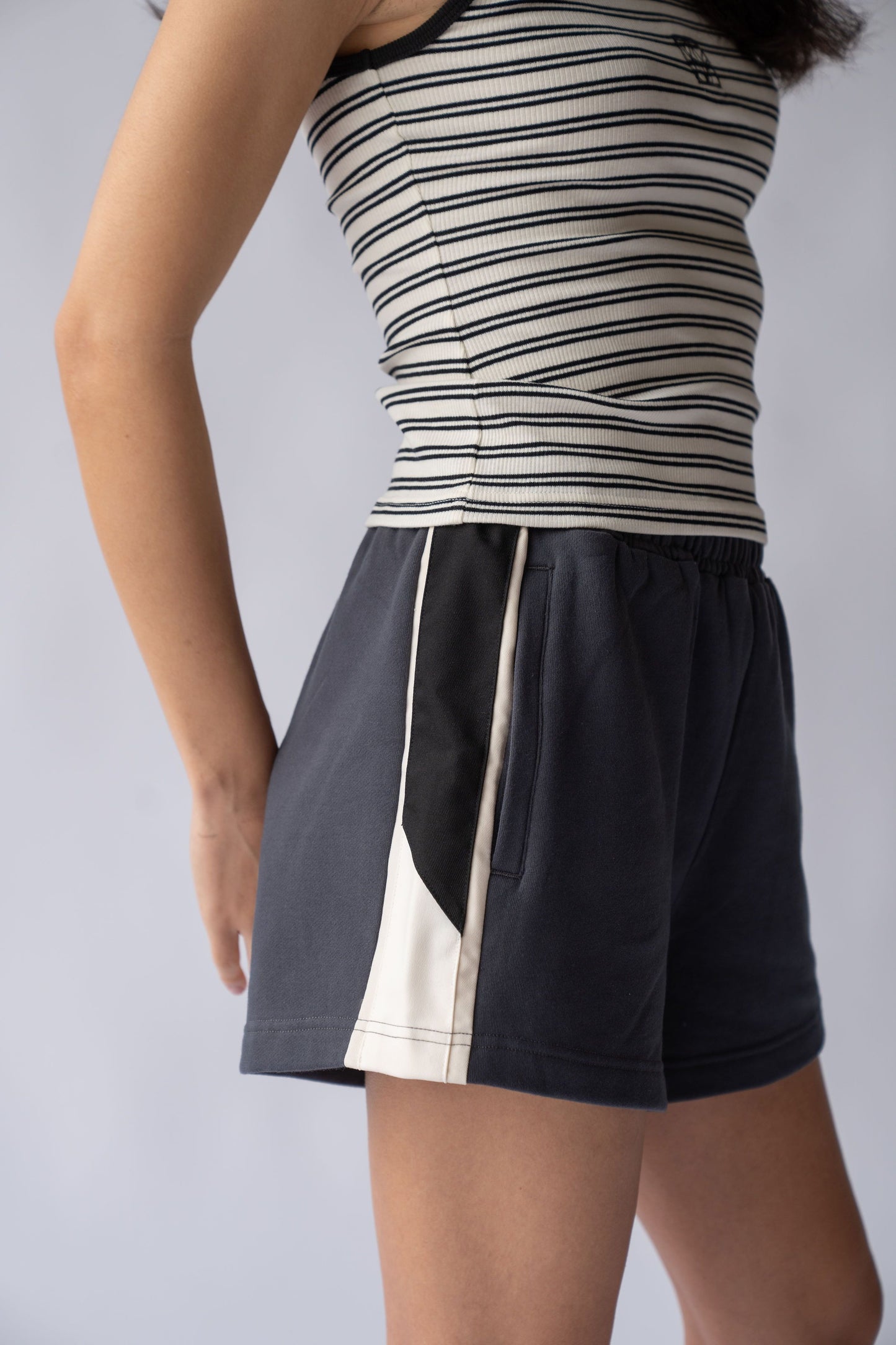Parisienne Track Short - Noir | Araminta James