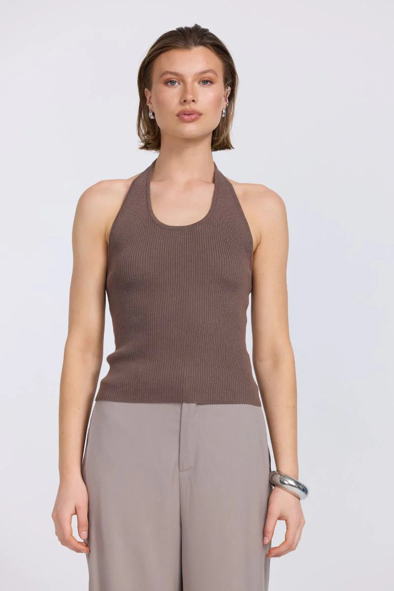 Dual Knit Cardi Set Truffle | Sovere