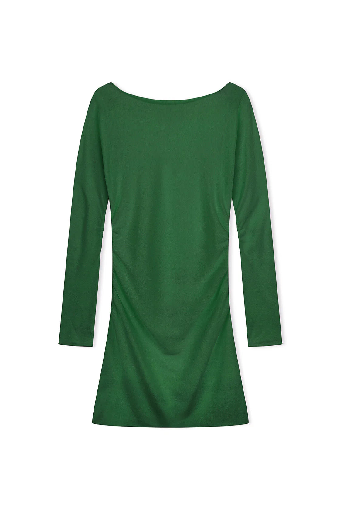 Gathered Knit Dress - Tallow Green