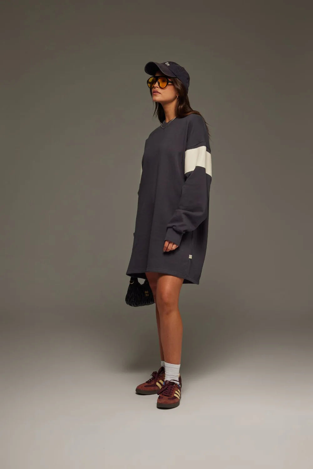 94 V-Neck Sweater Dress - Noir | Araminta James