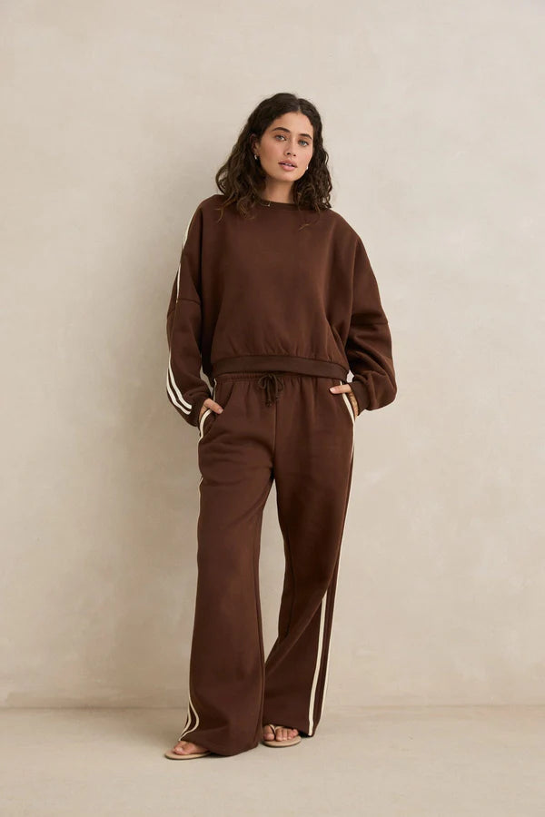 Contrast Sweatpant - Brown | Rhythm