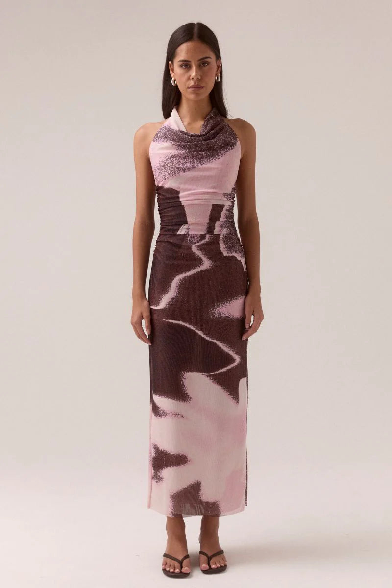After light Mesh Dress - Raisin | Sovere
