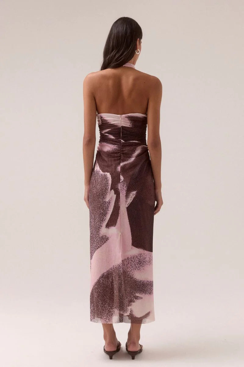 After light Mesh Dress - Raisin | Sovere