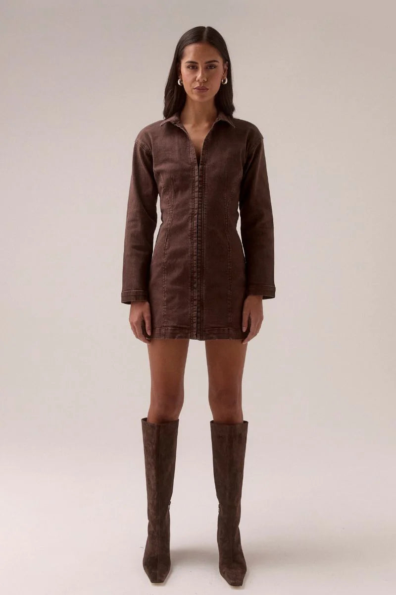 Zyra Dress - Raisin | Sovere