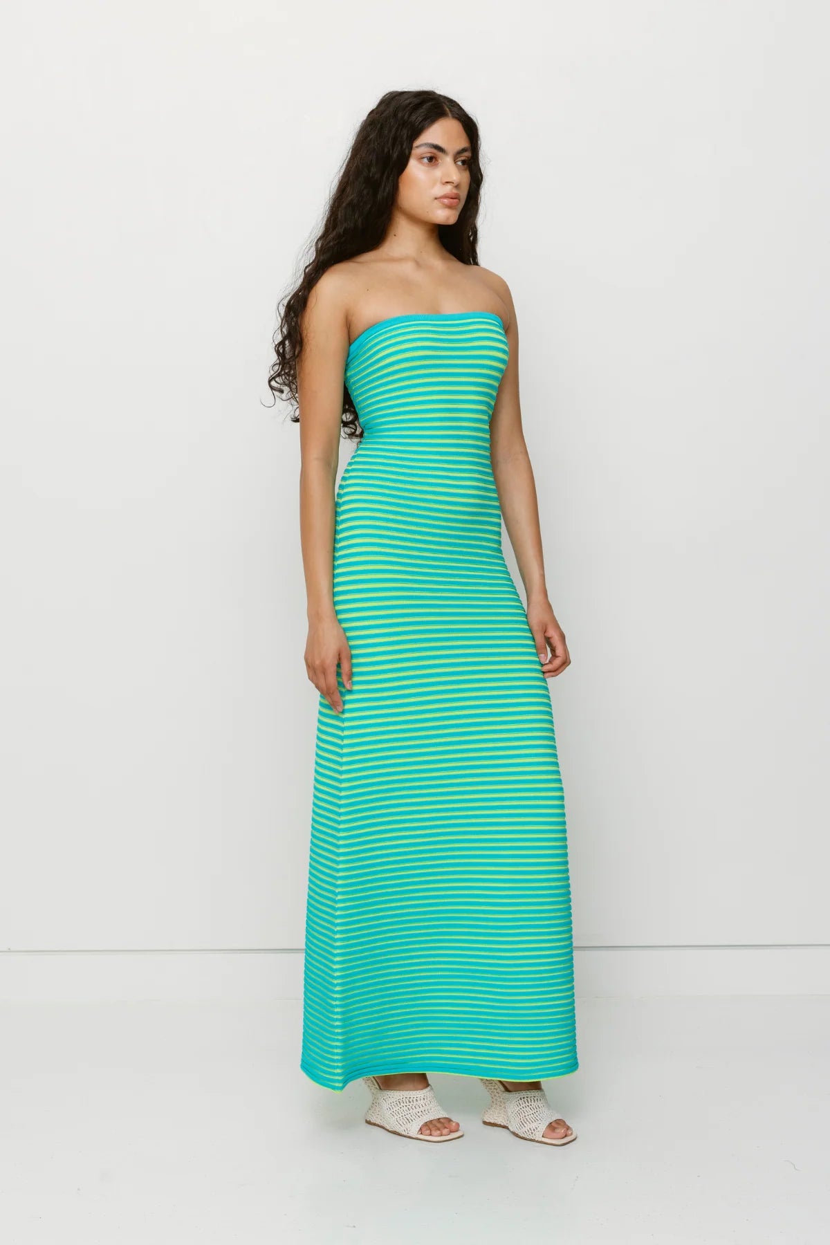 Sunmor Knit Maxi Dress - Ocean | The Wolf Gang