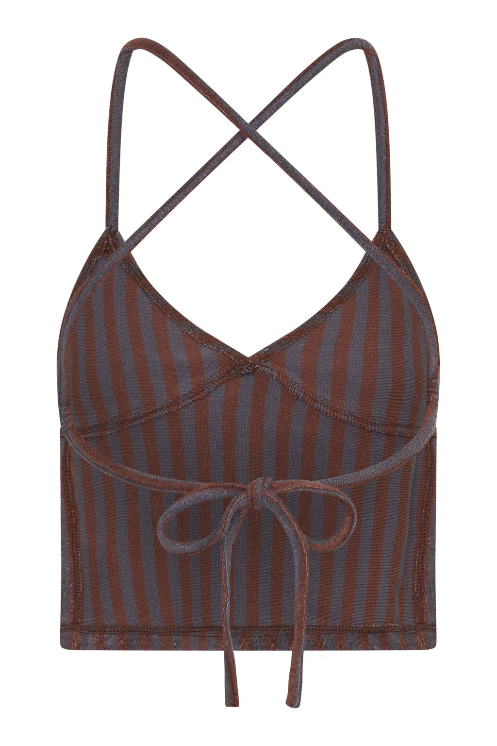 Peggy Backless Top - Steel Stripe | Highrack Studios