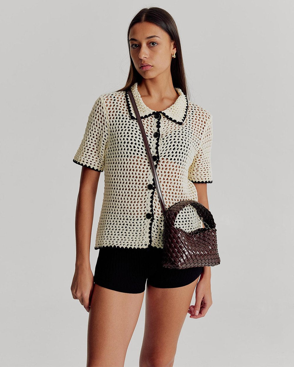 Luca Mini Chocolate Glossy Crinkle | Brie Leon