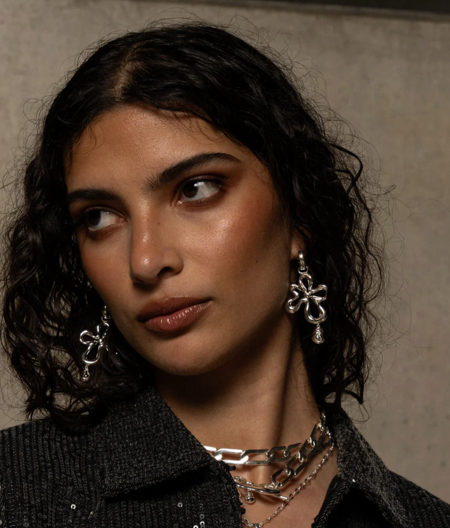 Marlee Drop Gem Earrings Mixed Metal | Mountain & Moon
