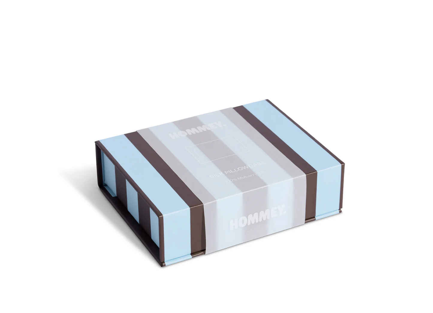 Silk Pillowcase Iced Chocolate Stripes | Hommey