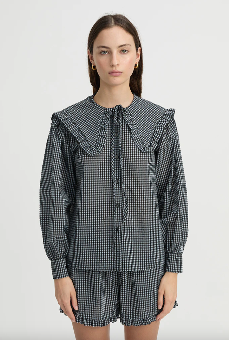 Maja Shirt Blue Gingham | Blanca