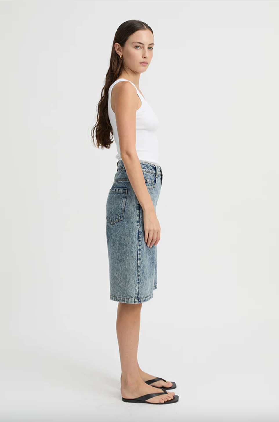 Velo Shorts Washed Denim | Blanca