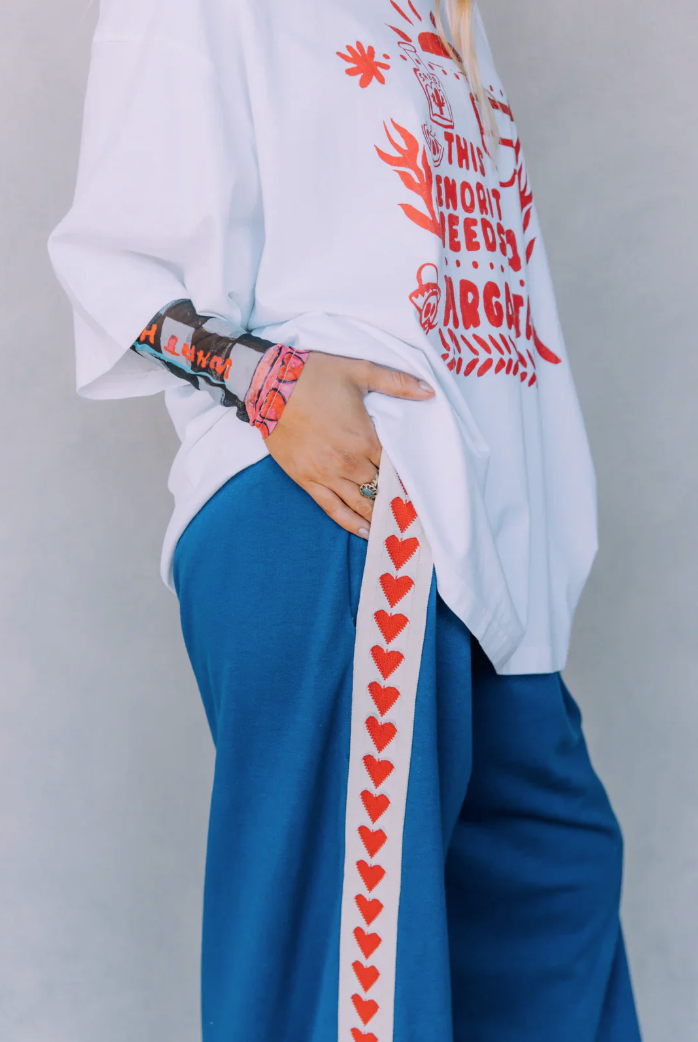 The Raving Hearts Pants Blue | Sabbi The Store