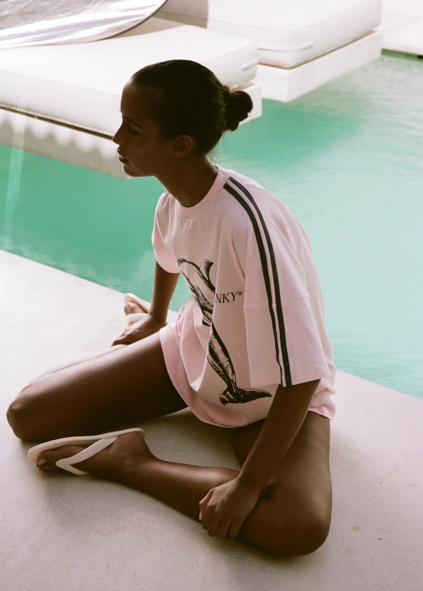 Pink River Dolphin Tee | Pinky and Kamal