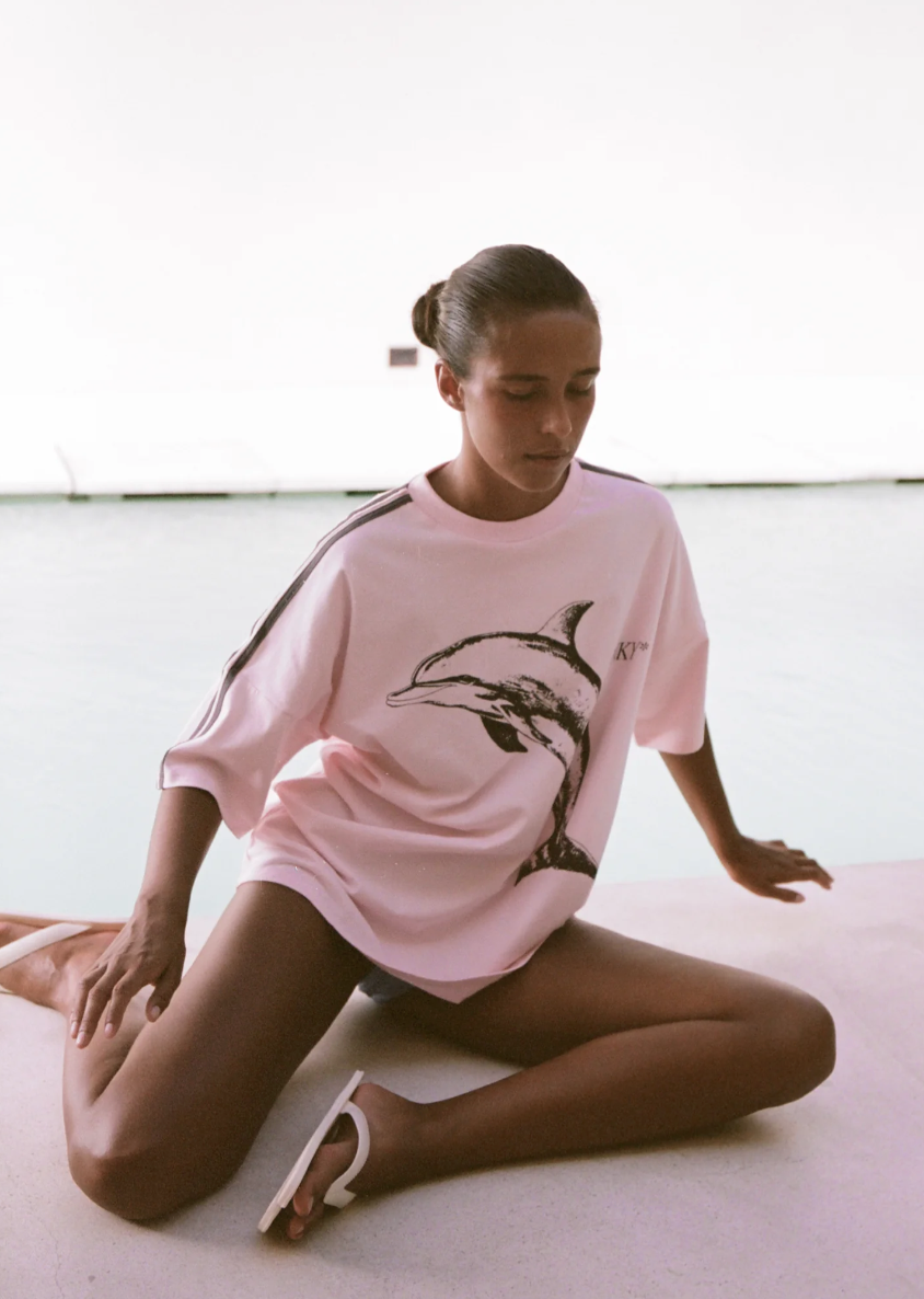 Pink River Dolphin Tee | Pinky and Kamal