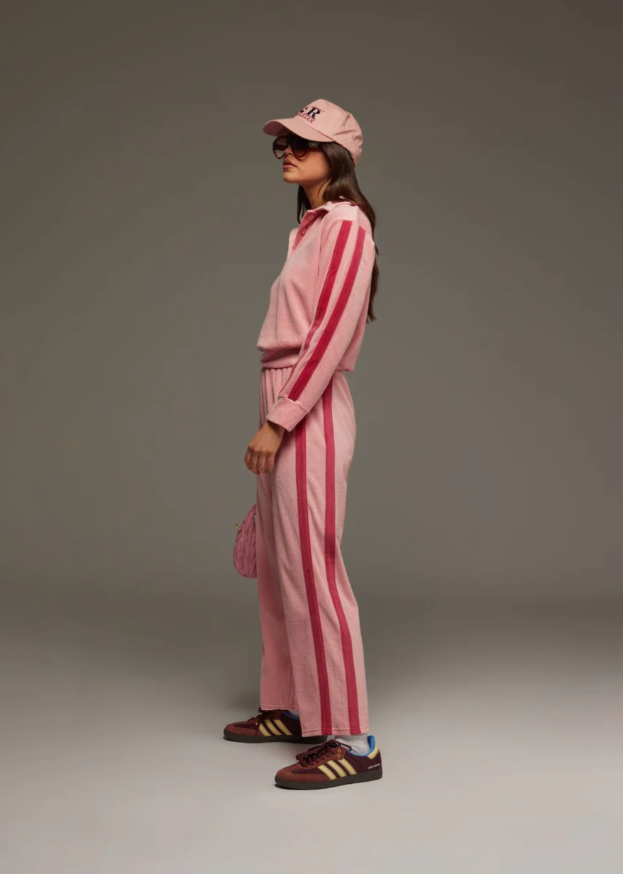 Mara Velour Pant Blush | Araminta James