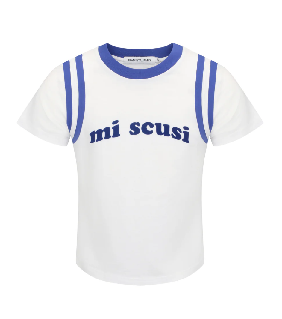 Mi Scusi Baby Tee - Warm White | Araminta James